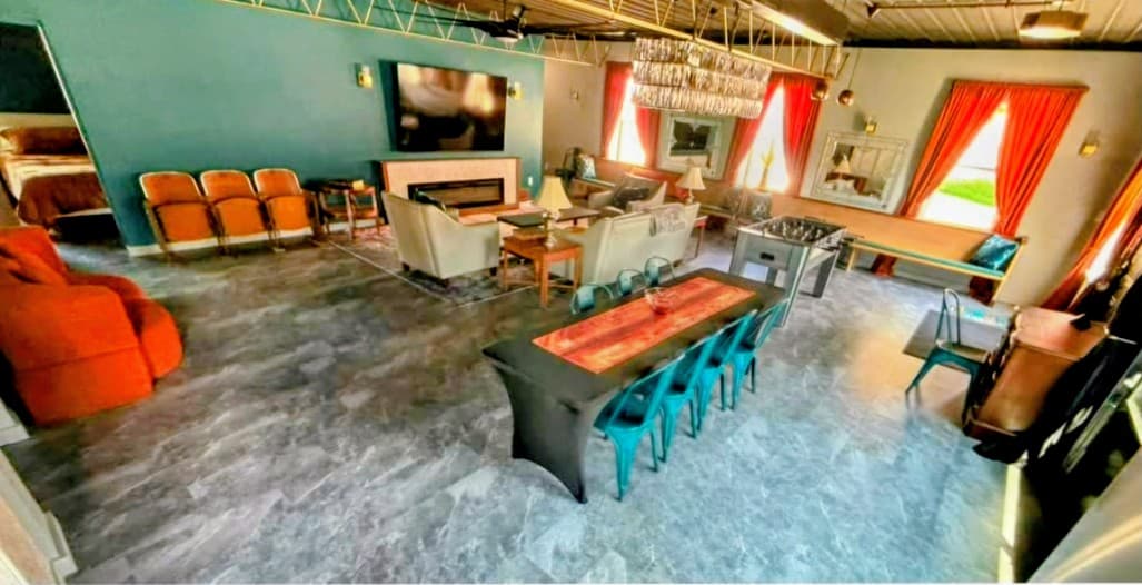 Large open living room area